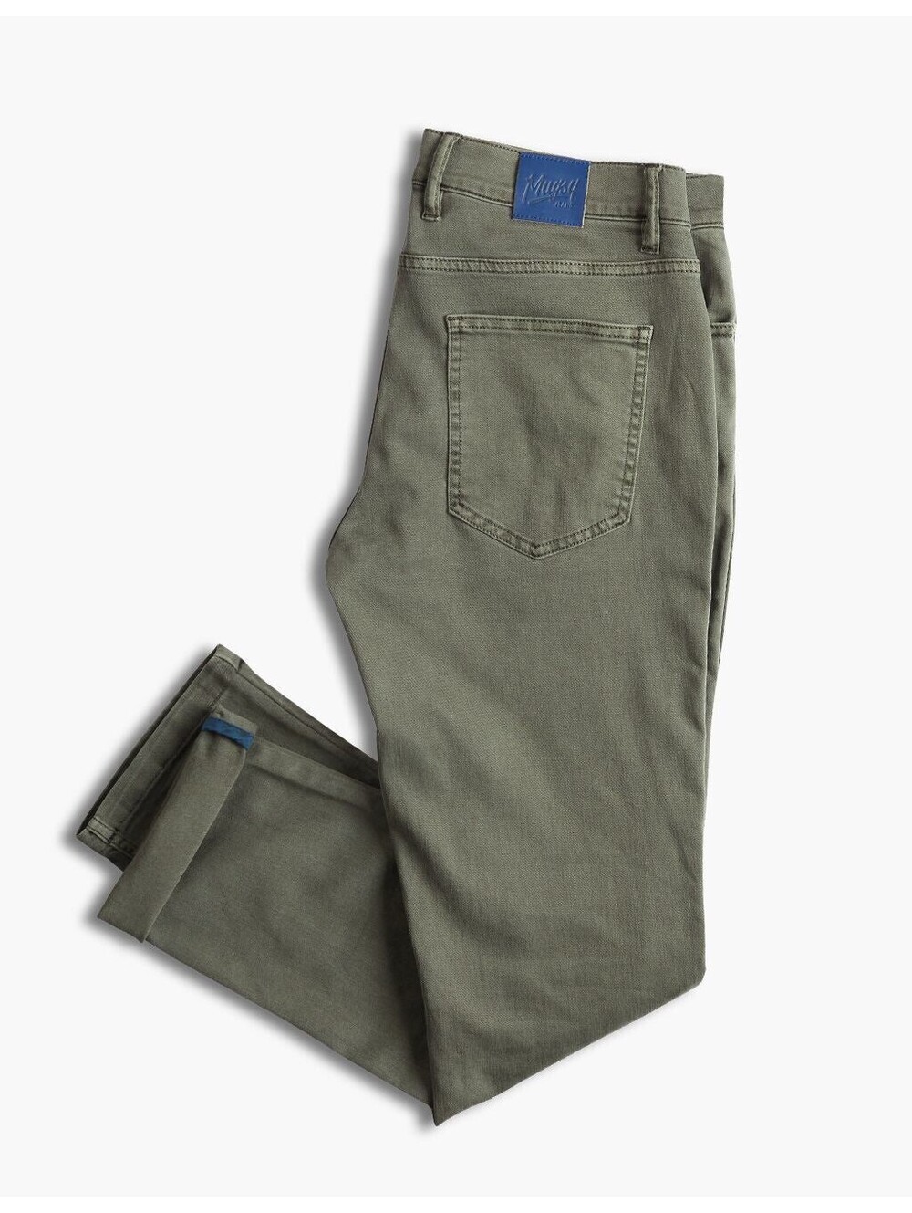 NEW Mugsy Hydes Jeans Mens 28x30 Green Slim Straight Stretch Comfort Preppy